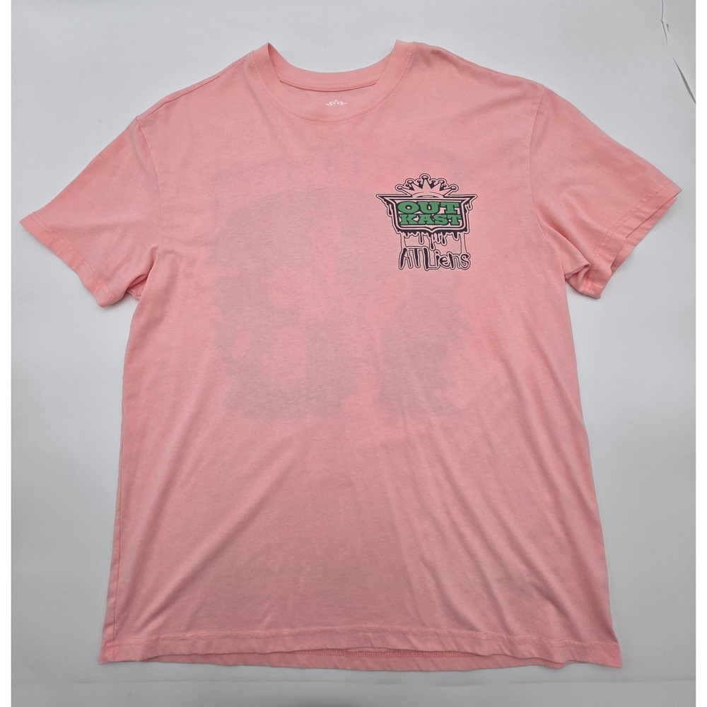 OUTKAST ATLIENS MENS TSHIRT PINK GRAPHIC COTTON TSHIRT CREW NECK MENS L